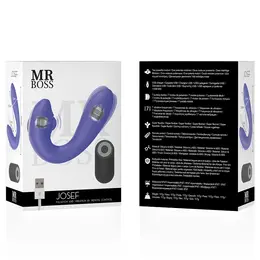 MR BOSS JOSEF Intimni Duo Uređaj sa Pulsacijom i Vibracijom Daljinski 12cm Plava