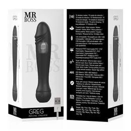 MR BOSS Greg Intimni Stimulator USB, 10 Režima, Meki Silikon, 14cm