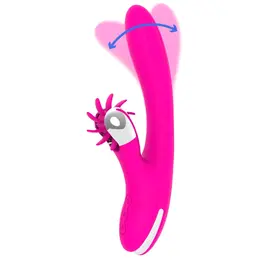 Diversia Bunny Waves 24 cm – Silikonski Dvostruki Intimni Uređaj USB Roze