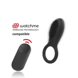 Mr Boss Tino Silicone Ring Black - Wireless Watchme Compatible, 10 Modes