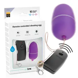 ONLINE Daljinski Upravljani Bežični Vibracioni Uređaj Ljubičasta 10 Režima ABS 6cm