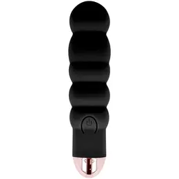 Dolce Vita Six Black - USB Rechargeable Silicone Model, 7 Modes, 13 cm