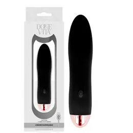 Dolce Vita Four Crni punjivi silikonski uređaj, 7 režima, 13cm