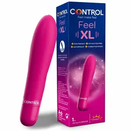 CONTROL Feel XL Vibrirajući metak – Velika veličina, 5 režima, vodootporan, ljubičasti