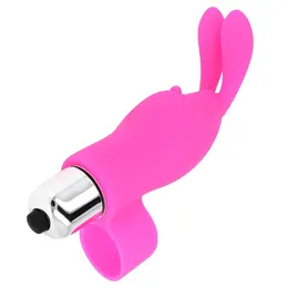 OHMAMA Finger Vibe Rabbit – Silikon, vodootporan, 9.8 cm, roze