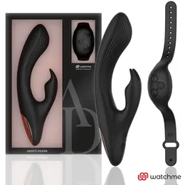 ANNE'S DESIRE AD Rabbit Dvostruki motor intimna mašina sa WATCHME Crna 20cm