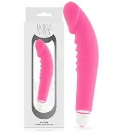 Dolce Vita Roze Silikonski intimni uređaj 7 režima Vodootporan 158mm