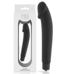 Dolce Vita Intimni silikonski uređaj Crni 7 režima, Vodootporan, 158mm