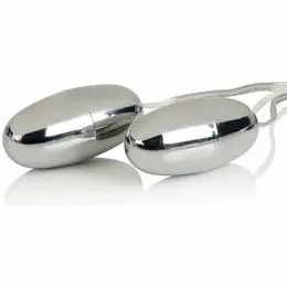CalExotics Vibrating Bullets Silver Duo - Multi-Speed Stimulation Set