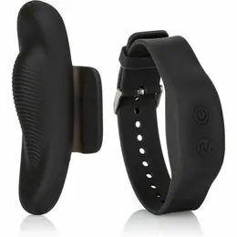 CalExotics Lock-N-Play Wristband Remote Intimate Panty Massager, Black