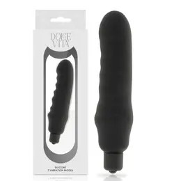 Dolce Vita Genius Black Silicone Intimate Massager 7 Modes 150mm