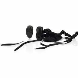 CalExotics 10-Function Intimate Lace Thong with Removable Bullet - Black