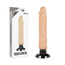 BASECOCK Realistic Vibrating Model 2-in-1 Flesh 20x4 cm Flexible TPE