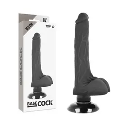 BASECOCK Flexible Vibrating Model 2-in-1 Black 18.5cm x 4cm TPE