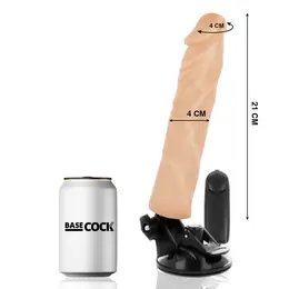BASECOCK Remote-Controlled Anatomical Vibrating Model Flesh 21x4cm