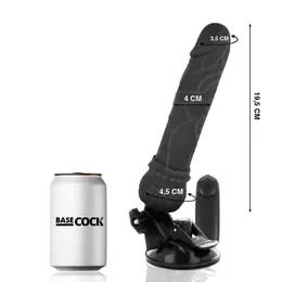 BASECOCK Remote Controlled Intimate Machine Black 19.5 cm Flexible Design