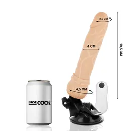 BASECOCK Remote Vibrating Model 19.5 cm Flesh Tone Flexible TPE