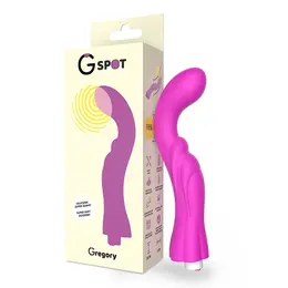 G-SPOT Gregory Violet Rechargeable Curved Massager 200mm Medical Silicone