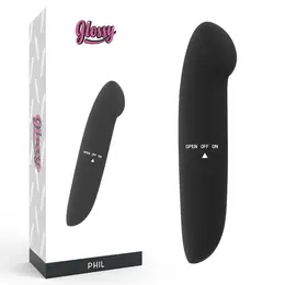 Glossy Phil Black - Compact Waterproof Vibrating Massager 13cm ABS