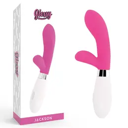 Glossy Jackson Rabbit Roze Silikonski Masažer Dva Motora 12cm