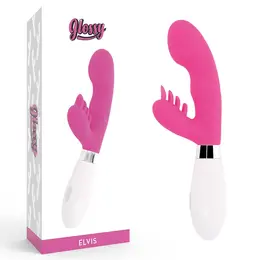 Glossy Elvi Roze Silikonski Intimni Uređaj sa Dva Motora 10 Režima 12cm