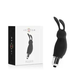 INTENSE Roger Rabbit Crni Kompaktni Silikonski Masažer 9cm