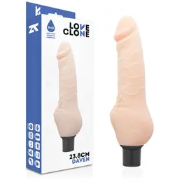 LOVECLONE Daven Samopodmazujući Intimni Uređaj 23.8cm Silikon Crni