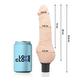 LOVECLONE Daven Samopodmazujući Intimni Uređaj 23.8cm Silikon Crni
