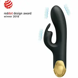 Pretty Love Smart Double Vibrator - Medical Silicone, USB, IPX7 Waterproof