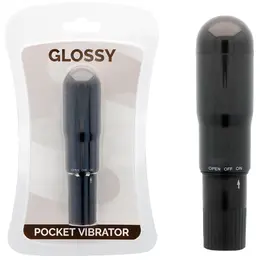 Glossy Brilliant Pocket Vibrator Crni - Diskretni Kompaktni Model ABS