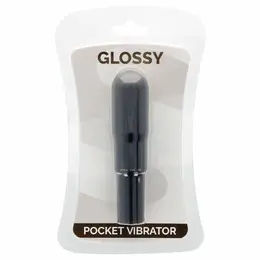 Glossy Brilliant Pocket Vibrator Crni - Diskretni Kompaktni Model ABS