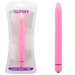 Glossy Slim Duboko Ružičasti Vibrator - Vodootporni ABS, Kompaktni 165 mm