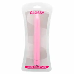 Glossy Slim Ružičasti - Kompaktni Vibrirajući Masažer, Vodootporan, 16.5cm