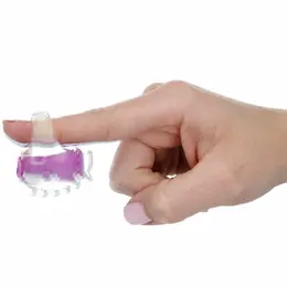 CASUAL LOVE Finger Fun Ljubičasti - Fleksibilni Vibrirajući Prstenasti Masažer TPR