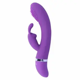 Intense Susy Silicone Rabbit Ljubičasti Oscilirajući Dvostruki Motor Vibrator 18.8cm