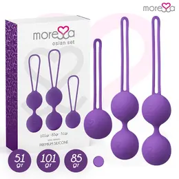 MORESA Osian Set Premium Ljubičasti Silikonske Loptice za Trening Dna Karlice