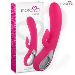 Moressa Dustin Dvostruki Silikonski Talasni Vibrator sa Usisavanjem, Punjiv