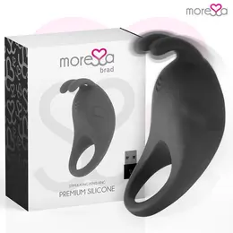 Moressa Brad Premium Silikonski Punjivi Crni Prsten, 7 Režima, Vodootporan