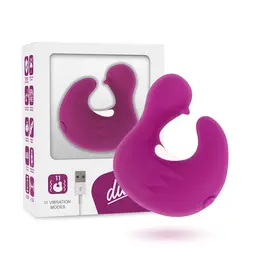 Coverme DUCKYMANIA Punjivi Silikonski Masažni Naprstak, Ljubičasta