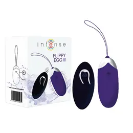 INTENSE Flippy II Vibrirajuće Jaje na Daljinski Upravljač, 12 Režima, USB, Ljubičasto, 70mm