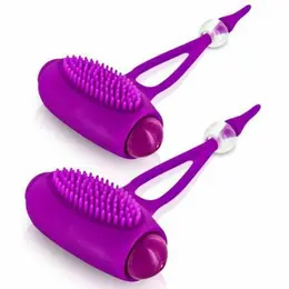 Pretty Love Bancroft Vibrating Silicone Nipple System, 2 pcs, Black