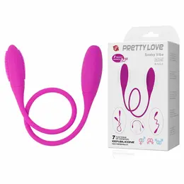 Pretty Love Snaky Deluxe Flexible Dual-Motor Vibrator 7 Modes Purple 60cm