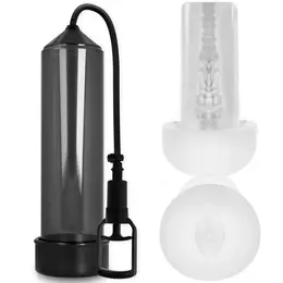 Pump Addicted RX7 Crni Vakuum Sistem sa Stimulacionim Rukavom 24cm
