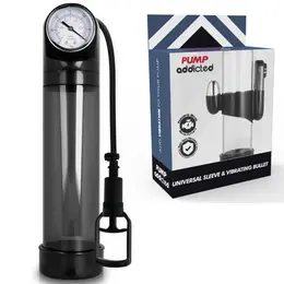Pump Addicted RX9 Crni Vakuum Trener sa Vibracijom, 30cm, ABS/Silikon