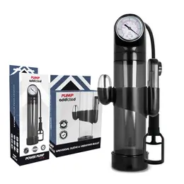 Pump Addicted RX9 Crni Vakuum Trener sa Vibracijom, 30cm, ABS/Silikon