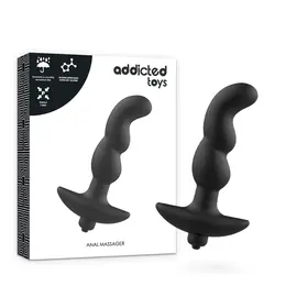 Addicted Toys Analni Masažer Model 2 - Crni, Vibrirajući Silikon, 8x1.5cm