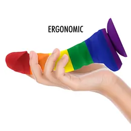 MYTHOLOGY Corey Pride L Silikonski fantazijski uređaj usisna baza Rainbow