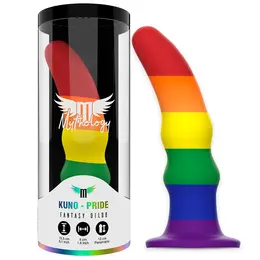 MYTHOLOGY Kuno Pride M - Vibrirajući silikonski fantazijski model, Pride boje