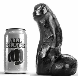 All Black Model AB43 Intimna silikonska mašina Crna 17 cm