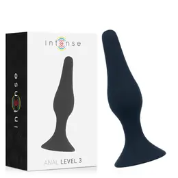 Intense Anal Level 3 Silikonski čep 12.5cm Crni - Napredni model